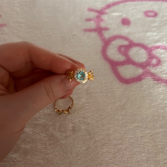 Aqua gold ring bundle - Picture 3 of 4